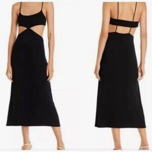 Free People “Piper” cut out black maxi dress